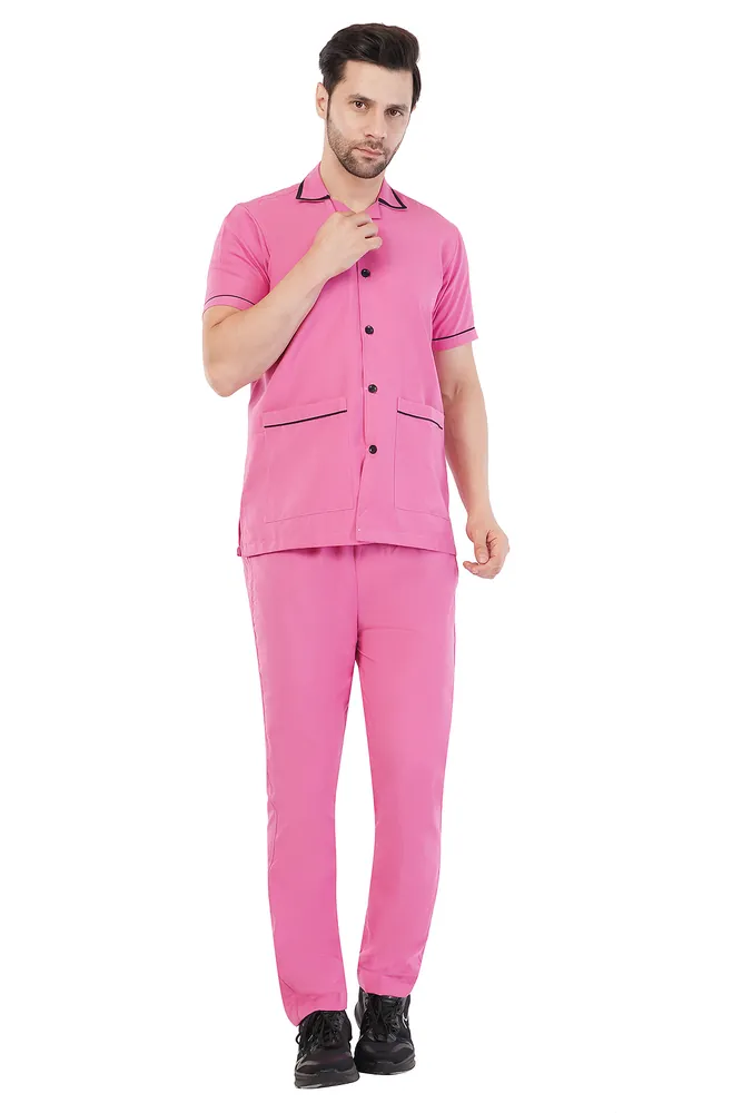 Mens Staff Uniform Apron Collar